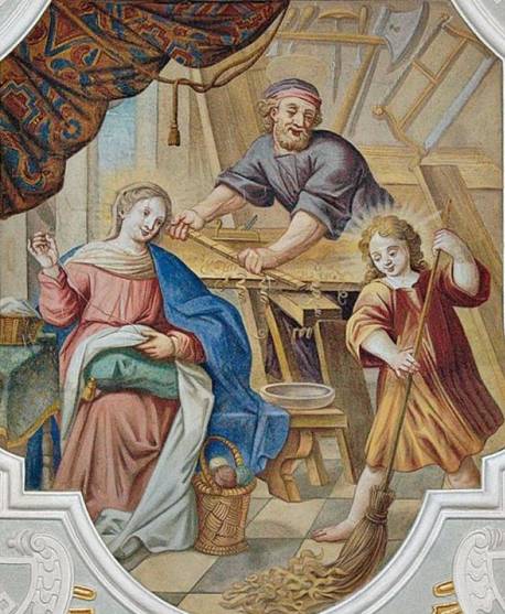Quelle: © Hans Würdinger hl. Familie Deckenmalerei 1730 Klosterkirche Vornbach am Inn